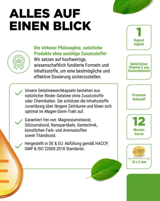 Vit4ever <br>Vitamin E 400 I.E. - 365 Kapseln – Bild 5