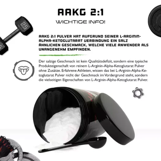 GEN <br>AAKG - L-Arginin-Alpha-Ketoglutarat 2:1 - 500 g – Bild 3