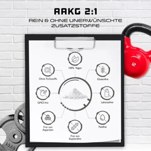 GEN <br>AAKG - L-Arginin-Alpha-Ketoglutarat 2:1 - 500 g – Bild 4