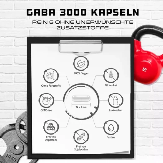 GEN <br>Gaba Gamma-Aminobuttersäure - 320 Kapseln – Bild 3