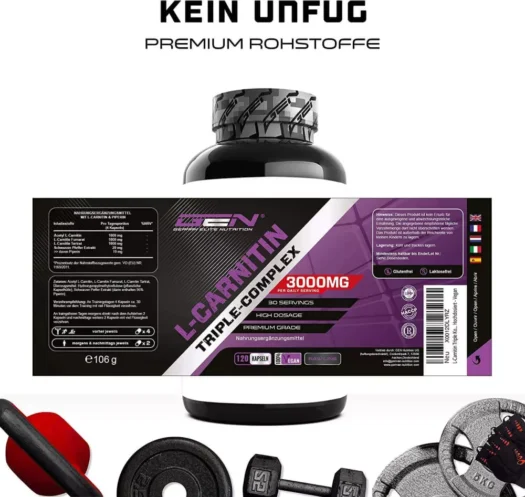 GEN <br>L-Carnitin Triple Complex - 120 Kapseln – Bild 2