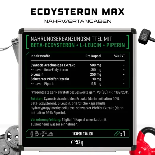 GEN <br>Ecdysteron Max - 60 Kapseln – Bild 3
