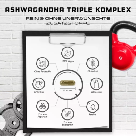 GEN <br>Ashwagandha Triple Komplex - 120 Kapseln (MHD 31.10.25) – Bild 3