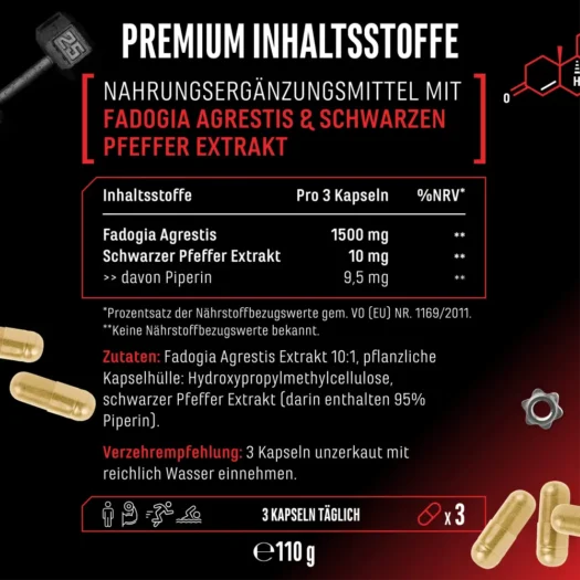 GEN <br>Fadogia Agrestis - 180 Kapseln – Bild 2