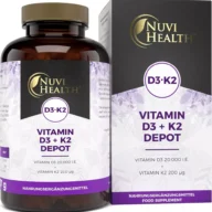 Nuvi Health <br>Vitamin D3 20000 + K2 - 180 Tabletten (MHD 02/26)