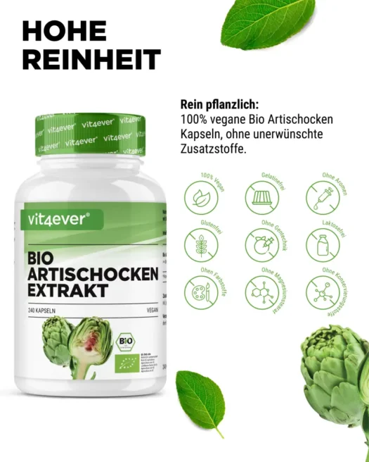 Vit4ever <br>Bio Artischocken Extrakt - 240 Kapseln – Bild 4