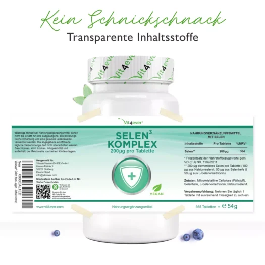 Vit4ever <br>Selen 3-fach Komplex - 365 Tabletten – Bild 2