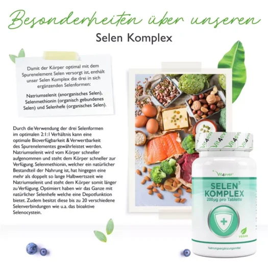 Vit4ever <br>Selen 3-fach Komplex - 365 Tabletten – Bild 3