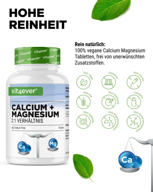 Vit4ever <br>Calcium + Magnesium - 365 Tabletten – Bild 4