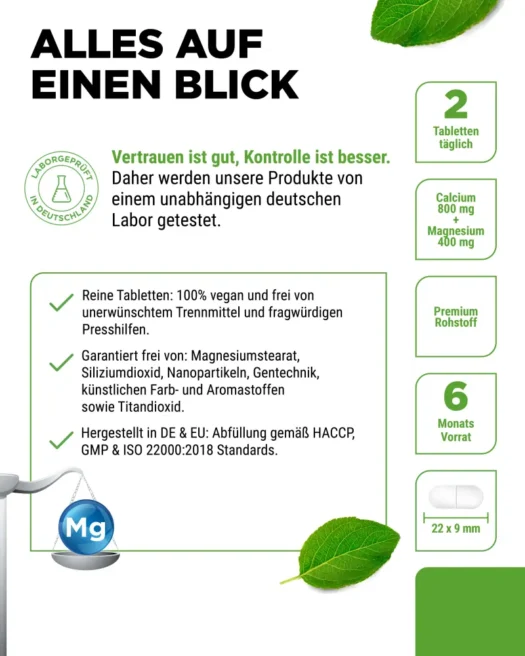Vit4ever <br>Calcium + Magnesium - 365 Tabletten – Bild 5