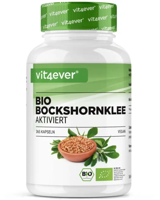 Vit4ever <br>Bio Bockshornklee, aktiviert - 365 Kapseln
