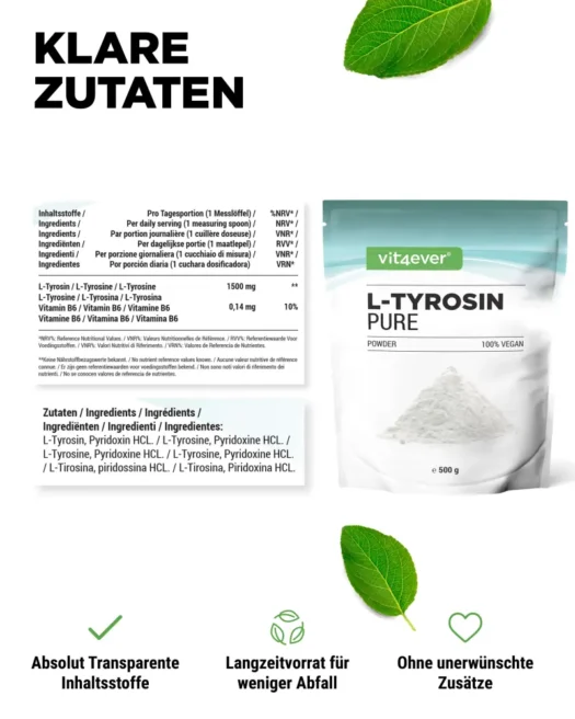 Vit4ever <br>L-Tyrosin - 500 g – Bild 2