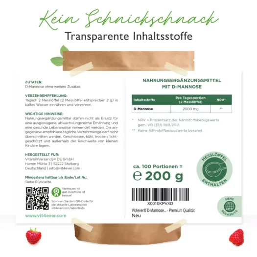 Vit4ever <br>D-Mannose - 250 g – Bild 2