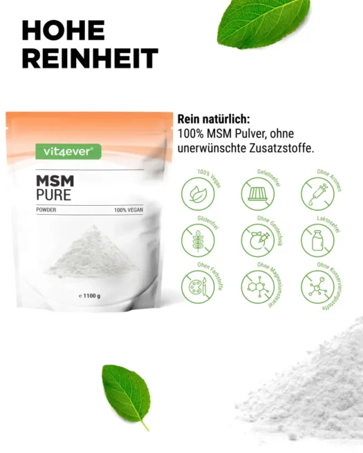 Vit4ever <br>MSM (Methylsulfonylmethan) - 1100 g – Bild 4