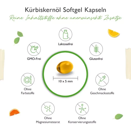 Vit4ever <br>Kürbiskernöl - 420 Kapseln – Bild 3