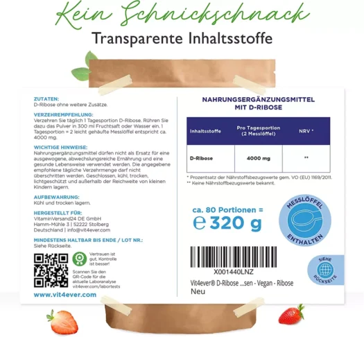 Vit4ever <br>D-Ribose - 320 g – Bild 2