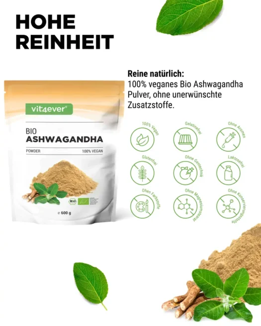 Vit4ever <br>Bio Ashwagandha - 600 g – Bild 4