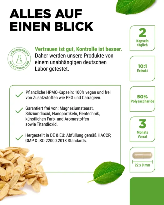 Vit4ever <br>Astragalus Intenso - 180 Kapseln – Bild 5