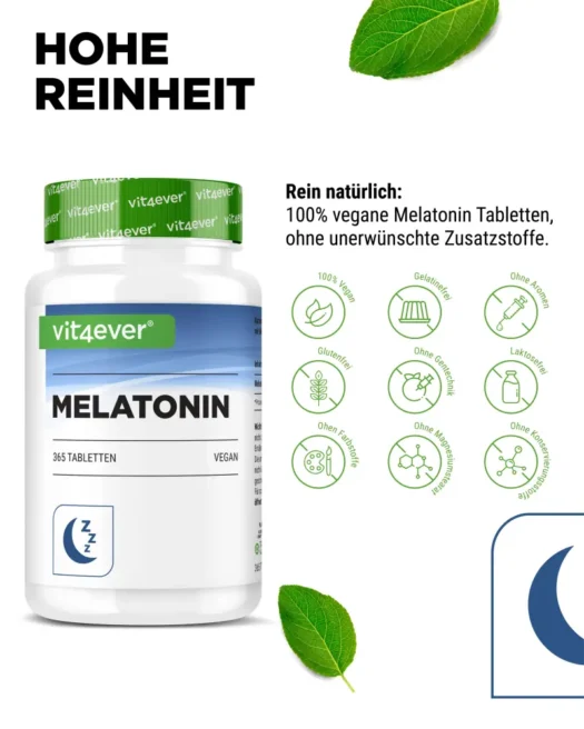 Vit4ever <br>Melatonin - 365 Tabletten – Bild 4