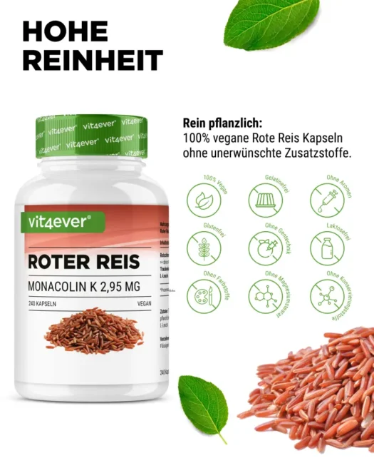 Vit4ever <br>Roter Reis Extrakt - 240 Kapseln – Bild 4