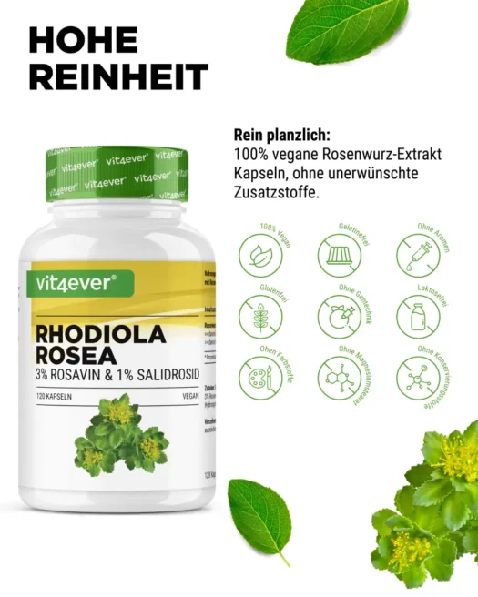 Vit4ever <br>Rhodiola Rosea - 120 Kapseln – Bild 4