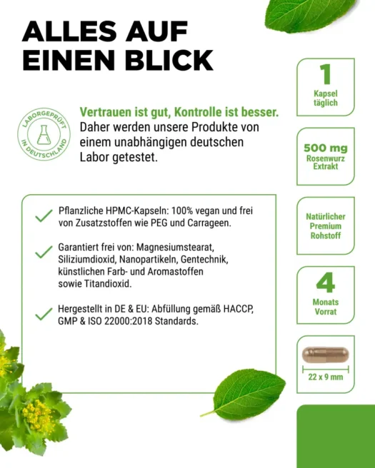 Vit4ever <br>Rhodiola Rosea - 120 Kapseln – Bild 5
