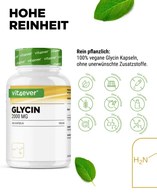 Vit4ever <br>Glycin - 365 Kapseln – Bild 4