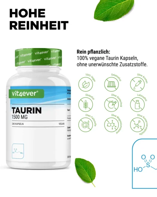 Vit4ever <br>Taurin - 240 Kapseln – Bild 4