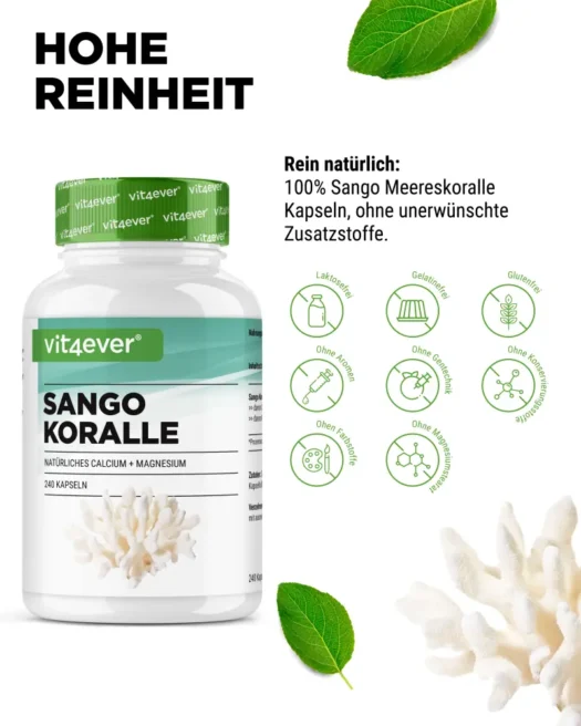 Vit4ever <br>Sango Meereskoralle - 240 Kapseln – Bild 4
