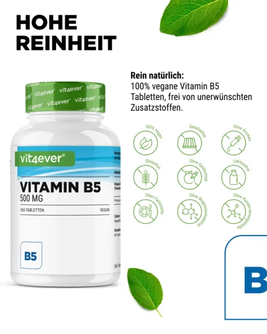 Vit4ever <br>Vitamin B5 - 365 Tabletten – Bild 4