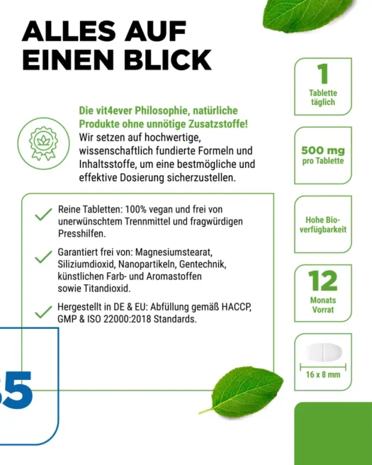 Vit4ever <br>Vitamin B5 - 365 Tabletten – Bild 5