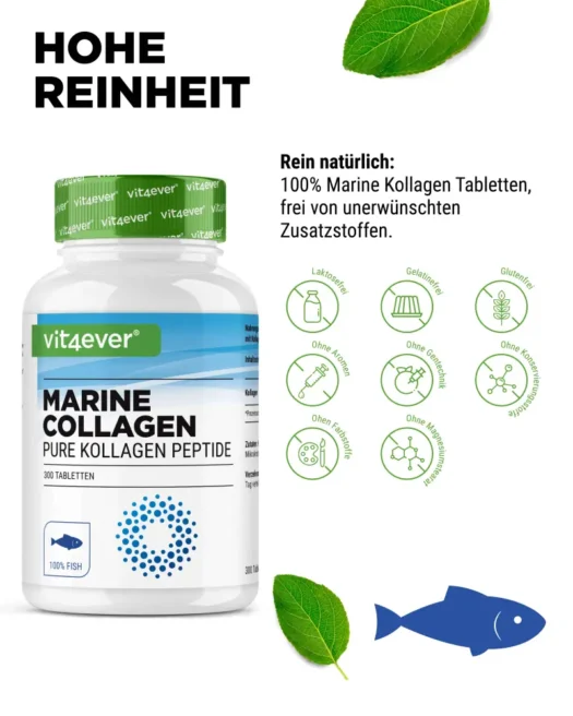 Vit4ever <br>Marine Collagen (Fisch) - 300 Tabletten – Bild 4
