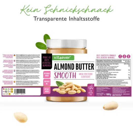 Vit4ever <br>Mandelmus weiß - 1000 g – Bild 3