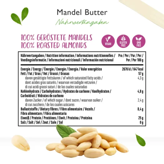 Vit4ever <br>Mandelmus weiß - 1000 g – Bild 4