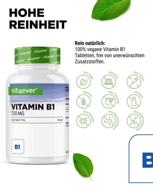 Vit4ever <br>Vitamin B1 - 365 Tabletten – Bild 4