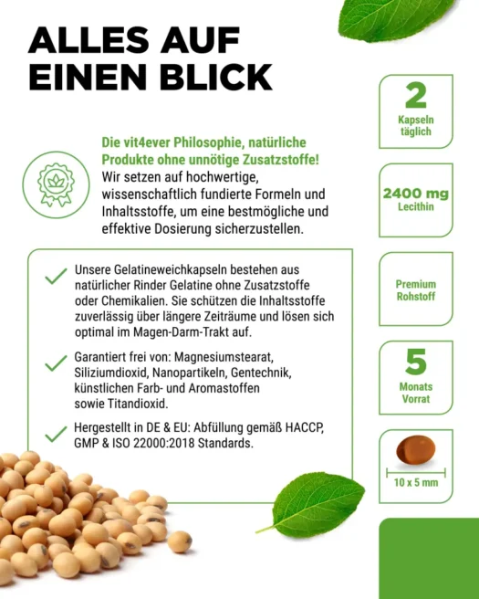 Vit4ever <br>Lecithin - 300 Kapseln – Bild 5
