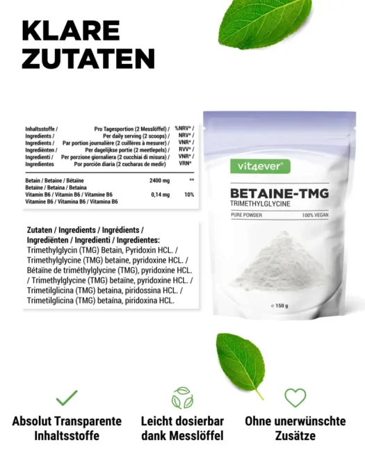 Vit4ever <br>Betain Pulver - 150 g – Bild 2