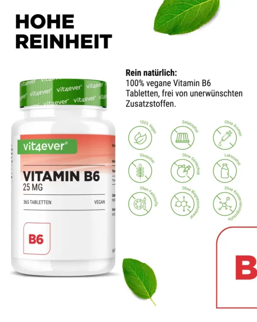 Vit4ever <br>Vitamin B6 - 365 Tabletten – Bild 4