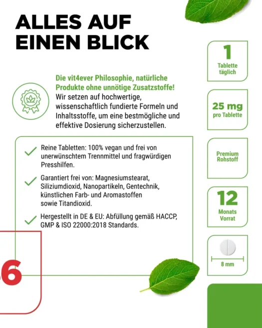 Vit4ever <br>Vitamin B6 - 365 Tabletten – Bild 5