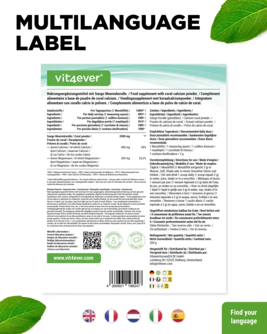 Vit4ever <br>Sango Meereskoralle - 320 g – Bild 3