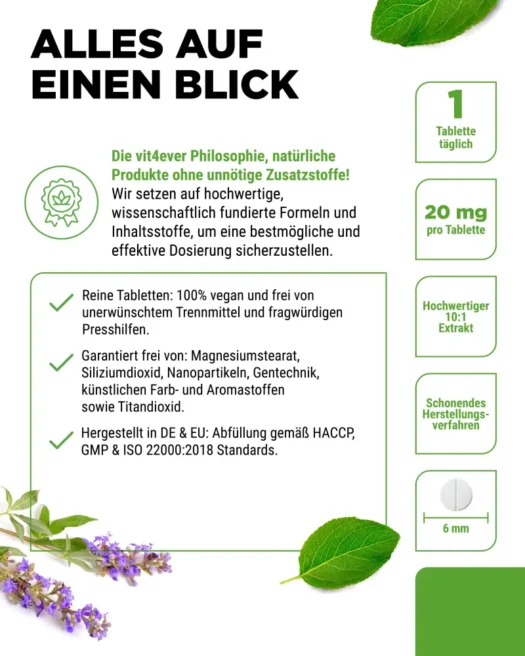 Vit4ever <br>Mönchspfeffer Extrakt 10:1 - 365 Tabletten – Bild 5