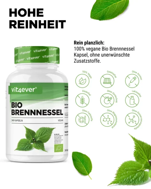 Vit4ever <br>Bio Brennnessel Extrakt - 240 Kapseln – Bild 4