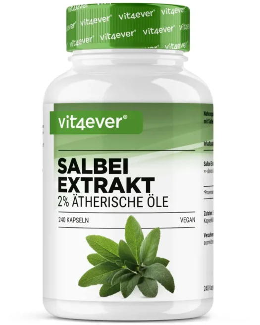 Vit4ever <br>Salbei Extrakt - 240 Kapseln