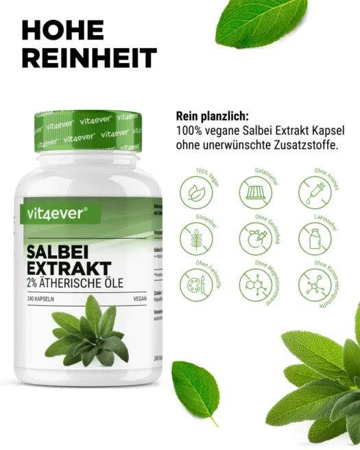 Vit4ever <br>Salbei Extrakt - 240 Kapseln – Bild 4