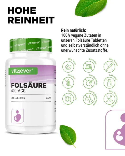 Vit4ever <br>Folsäure - 365 Tabletten – Bild 4