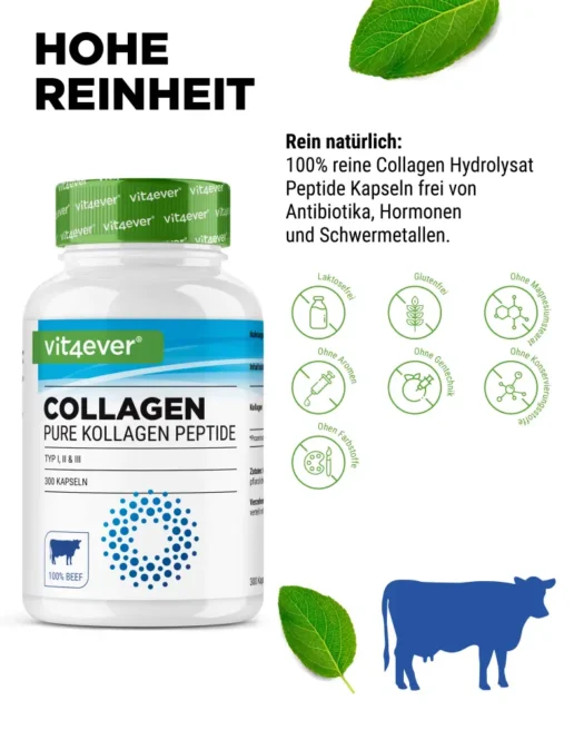 Vit4ever <br>Kollagen Peptide - 300 Kapseln - Imagen 4